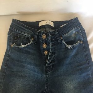KanCan Jeans Exposed Button Fly High-Rise. Sz. 3